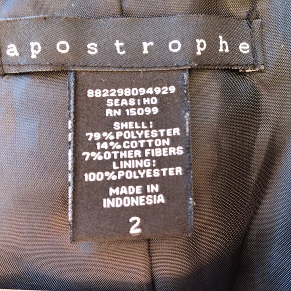 Apostrophe Cropped Tweed Ribbon Embellished Blazer Jacket 2 - Picture 9 of 13